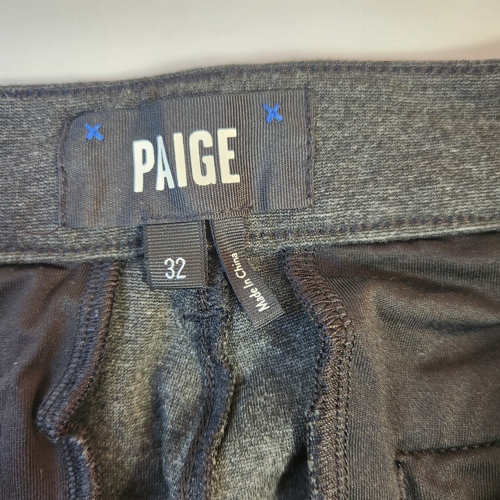 Paige Pants Mens 32 Gray Elmwood Jogger Iced Black Stretch Golf Sweatpants - Picture 9 of 16